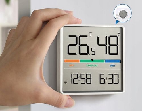 Stacja Pogodowa Pogody Higrometr Bezprzewodowa Termometr Czujnik Zegar Data na Arena.pl