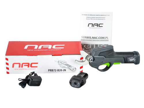 AKUMULATOROWY SEKATOR DO CIĘCIA GAŁĘZI NAC PRB72-B20-JN 7.2 V CIĘCIE 25 MM na Arena.pl