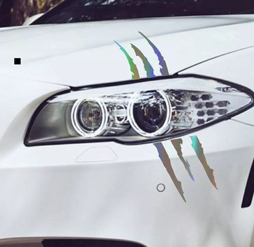 Nalepka tuning piętno tęcza laser MONSTER Pazury Multikolor Zadrapanie na Arena.pl