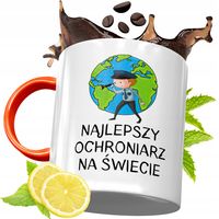 Kubek Pomarańczowy Dla Ochroniarza Prezent Z Nadrukiem Ze Zdjęciem