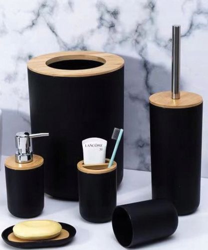 Zestaw łazienkowy akcesoriów łazienkowych 6 elementów kosz szczotka do WC na Arena.pl