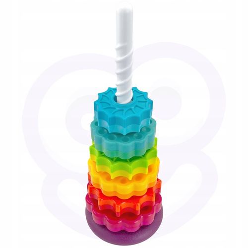 EDUKACYJNA PIRAMIDKA ZAKRĘCONA WIEŻA UKŁADANKA WOOPIE BABY na Arena.pl