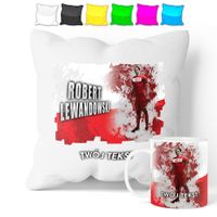 ZESTAW: KUBEK + POSZEWKA - LEWANDOWSKI LEWY - PREZENT WIELE WZORÓW + IMIĘ