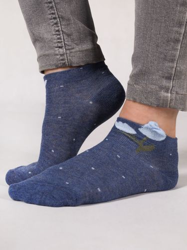 Skarpety dziewczęce bawełniane z elementem 3D kwiatki 3PAK 23-26 YOCLUB na Arena.pl