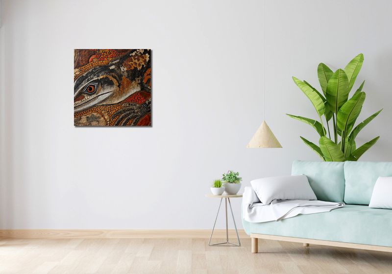 Obraz 60x60cm Oko Jaszczurki zdjęcie 2