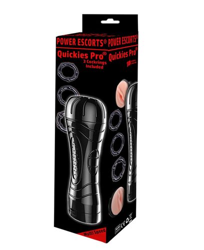 Quickes Pro - Vibrating Masturbator + 3 Pack Cockring na Arena.pl