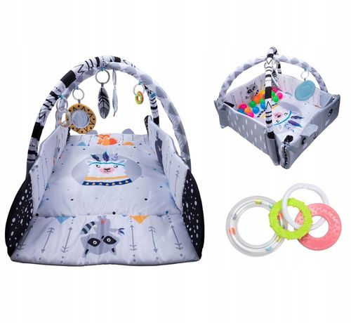 Duża interaktywna edukacyjna dwustronna mata dla niemowląt 3w1 lama na Arena.pl