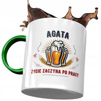 Kubek Zielony Dla Agaty Agi Na Prezent Z Nadrukiem Ze Zdjęciem