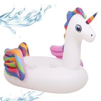 Materac Jednorożec Dmuchany XXL SunClub 222cm Koło Pływania Wyspa Duży