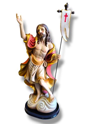 Figura Jezus Zmartwychwstały 46 Cm Chorągiew Paschalna Włoska na Arena.pl