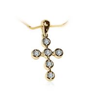 Emaga Złoty krzyżyk WZD1668 - Diament