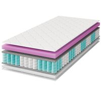 Materac 120x200 kieszeniowy z pianką Visco TIMO 17 cm z pokrowcem wygodny