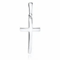 RODOWANY SREBRNY GŁADKI WYPUKŁY KRZYŻYK KRZYŻ POLEROWANY WYSOKI POŁYSK
