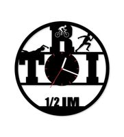 Zegar ścienny z płyty winylowej Triathlon 1/2 IM 48.8