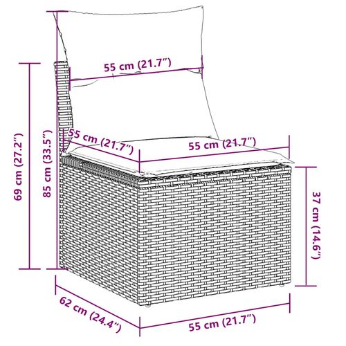 6-cz. zestaw wypoczynkowy do ogrodu, z poduszkami, brązowy na Arena.pl