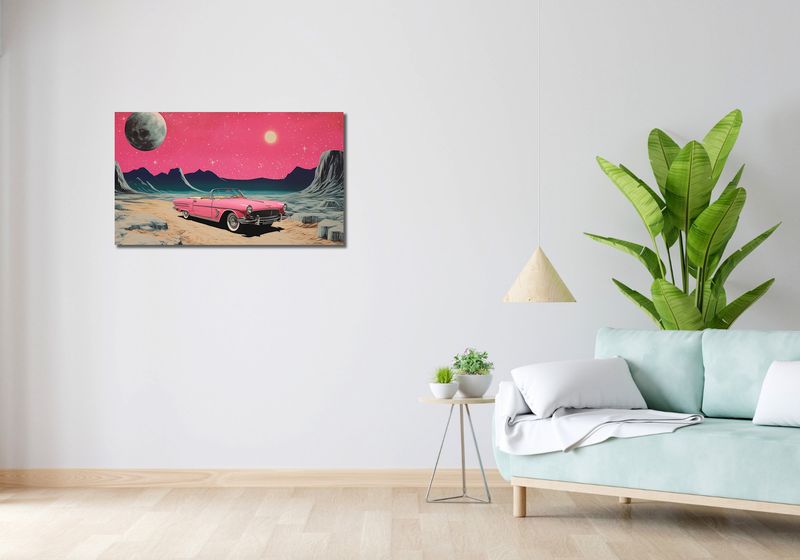Obraz 90x50cm Kabriolet W Kosmosie zdjęcie 2