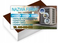 Wizytówki firmowe Foliowane 1000szt dużo wzorów FOTOWOLTAIKA POMPTY CIEPŁA