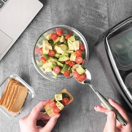 10 X LUNCHBOX SZKLANE POJEMNIKI NA ŻYWNOŚĆ USZCZELKA ŻAROODPORNE ZESTAW na Arena.pl