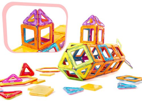 Kolorowe klocki magnetyczne MAGICAL MAGNET 52SZT na Arena.pl