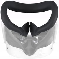 SILIKONOWA OCHRONA NA TWARZ DO META QUEST 3 CZARNA GOGLE VR NAKŁADKA OSŁONA