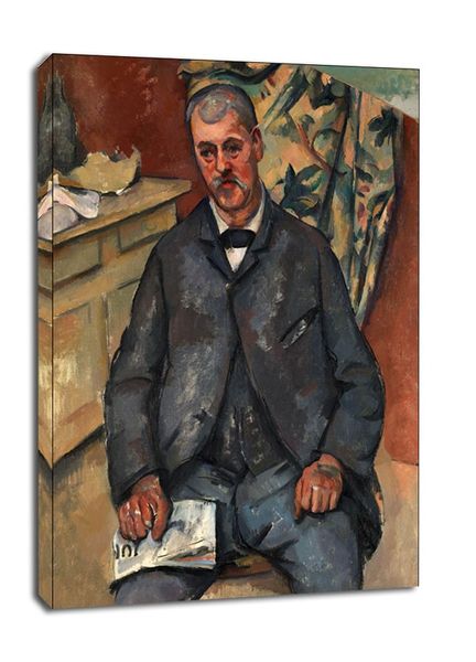 Seated Man, Paul Cezanne – obraz na płótnie 40x50 cm zdjęcie 1