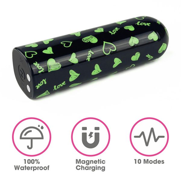 Rechargeable Glow-In-The-Dark Heart Massager zdjęcie 3