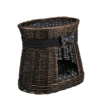 CARI BUDA DLA KOTA LEŻAK DLA ZWIERZĄT DOMEK DLA KOTA Z WIKLINY PIĘTROWY Z PODUSZKAMI 50X40 H45 CM