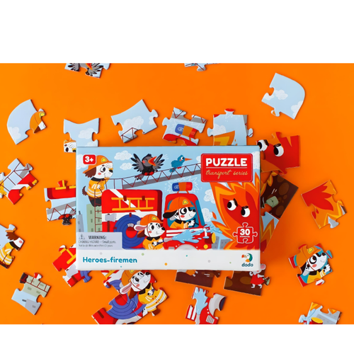 Puzzle Bohaterowie Strażacy 30 Elementów Urocze Psiaki Układanka Dla Dzieci na Arena.pl