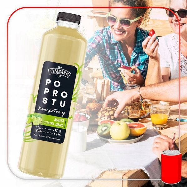 Tymbark Po Prostu Agrest Cytryna Jabłko 12 x 1.25 L zdjęcie 2