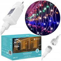 KURTYNA GIRLANDA SOPLE LAMPKI 500 LED 22,5M MULTIKOLOR + FLASH OŚWIETLENIE