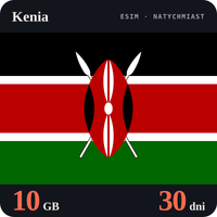 Karta eSIM Internet Kenia 10 GB na 30 dni - bez rejestracji