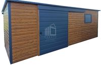 Schowek domek ogrodowy 5x2,5m Drzwi przesuwne drewnopodobny dach  ID763