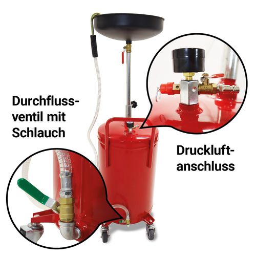 19650Mobilna czerwona zlewarka do oleju warsztatowa pojemnik 80litrów na Arena.pl