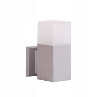 SU-MA Kinkiet zewnętrzny Cube 1xE27 srebrny IP44 aluminiowy