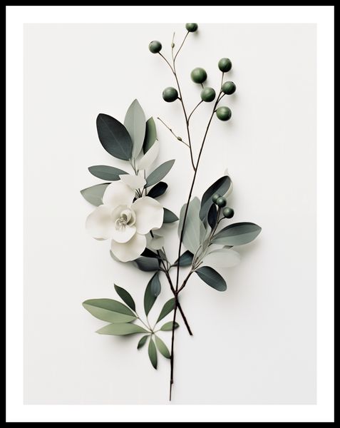 Plakat 50x65cm Papierowy Kwiat zdjęcie 3