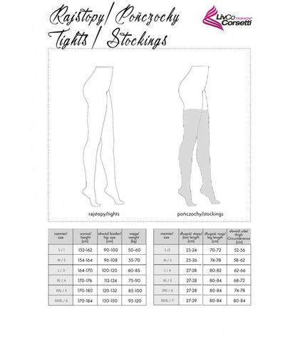 Seksowne Półkryjące Rajstopy Z Sercami - Tamona LivCo Corsetti S na Arena.pl