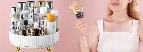 ORGANIZER OBROTOWY na Kosmetyki POJEMNIK na PERFUMY PĘDZLE Make-up 360 na Arena.pl