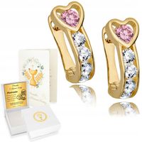 Złote Kolczyki 585 Chrzest Komunia GRAWER