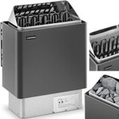 piec do sauny elektryczny 9-13 m3 do 110c 400 v 9 kw czarno-srebrny