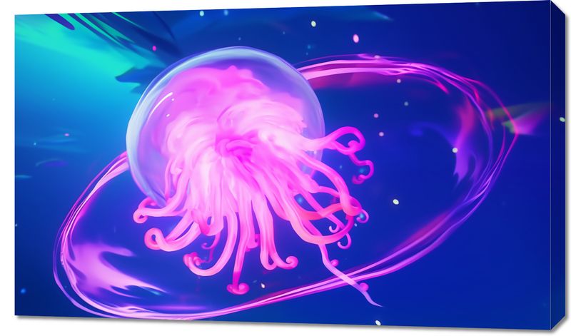 Obraz 100x60cm Neonowa Meduza zdjęcie 1
