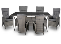 Zestaw mebli ogrodowych LORENS STÓŁ 8 krzeseł HARDY -rozkładane Komplet Ogrodowy
