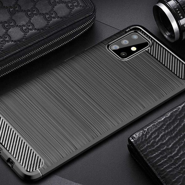 Spacecase Carbon Galaxy A71 Czarny zdjęcie 5
