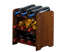 Emaga Drewniany regał na wino - RW31 /na 9 butelek/ Brązowy