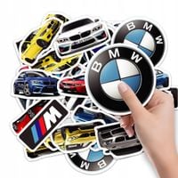 NAKLEJKI NA ZESZYT NALEPKA Z POSTACIAMI SAMOCHÓD WYŚCIGI BMW WZORY 10SZT