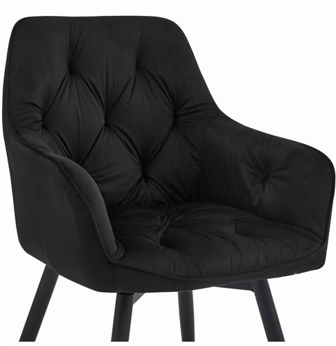 Krzesło JORK360 - czarny aksamit / nogi czarne x 2 na Arena.pl