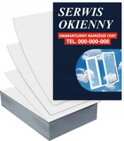 Ulotki A4 SERWIS OKIEN 100 szt firmowe reklamowe + PROJEKT GRATIS