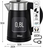 CZAJNIK ELEKTRYCZNY TURYSTYCZNY PODRÓŻNY CICHY MAŁY 900W 0,8L