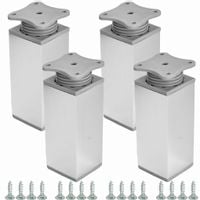 Nóżka nóżka stopka meblowa 40x40, H-100mm, regulacja, Chrom połysk, 4 szt