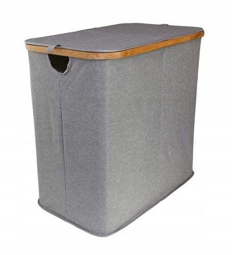 KOSZ NA PRANIE BIELIZNĘ POJEMNIK 100 L Bambus grey na Arena.pl