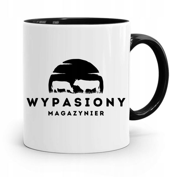 Kubek Czarny Dla Magazyniera Wypasiony Magazynier Z Nadrukiem Ze Zdjęciem zdjęcie 1